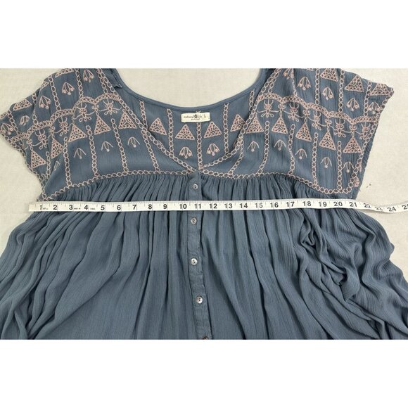 Natural Life V Neck Mini Dress Embroidered Womens L READ - Picture 6 of 7